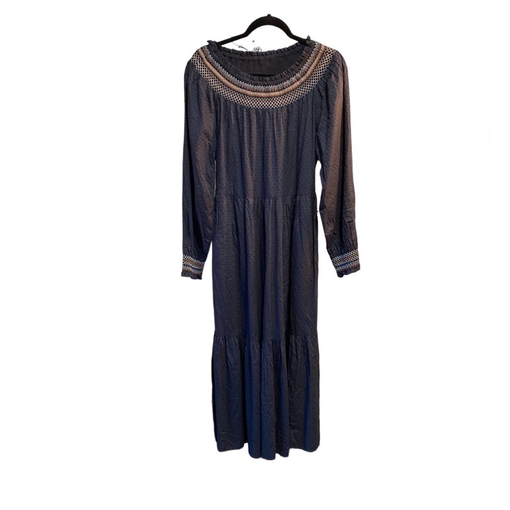Universal Thread dress‎ peasant style Boho smocked at collar & wrists NEW
